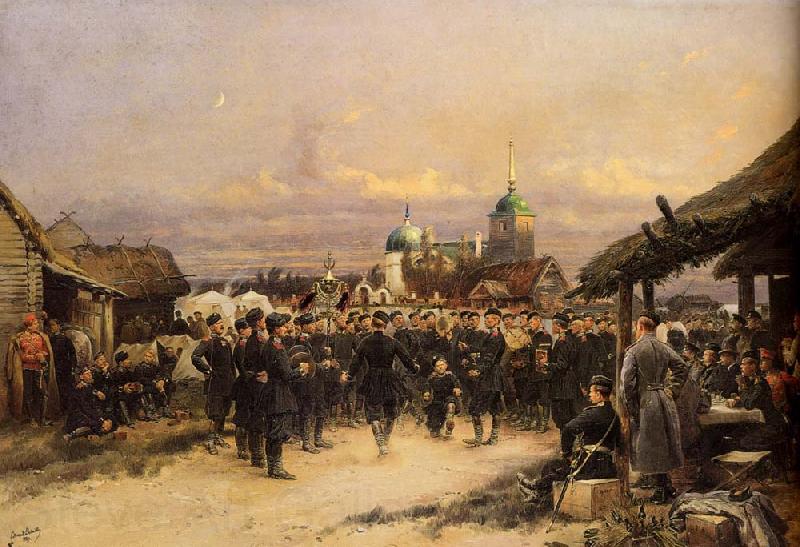 Edouard Detaille Chorus Of The Fourth Infantry Battalion At Tsarskoe Selo France oil painting art
